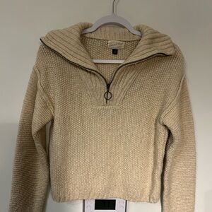 Universal Thread Beige Quarter-Zip Sweater